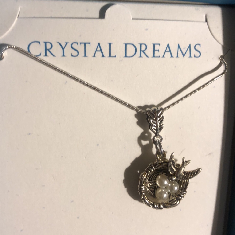Crystal Dream - bird nest necklace - Picture 3 of 5